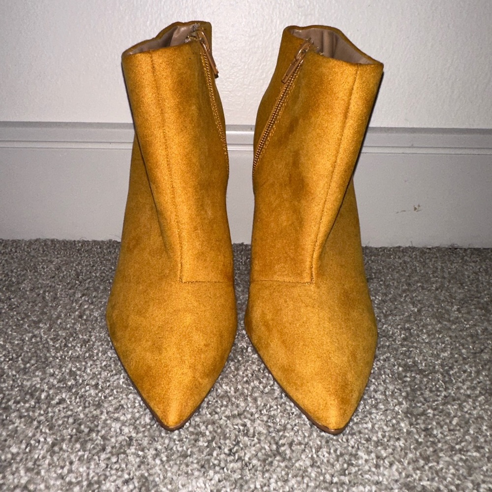 Mustard Yellow Shoe Dazzle Booties